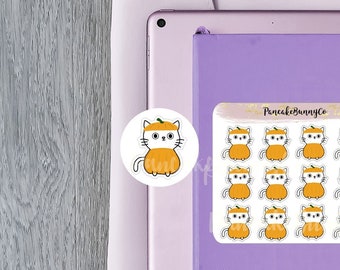 Pumpkin cat stickers