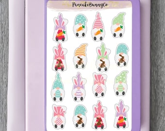 Easter Spring gnome stickers