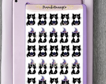 Cat witch stickers
