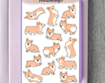 Pegatinas de Corgi juguetones
