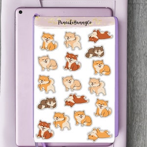 Multicolour Shiba stickers