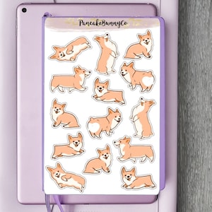 Playful Corgi stickers