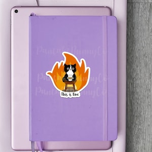 This is Fine Cat vinyl sticker