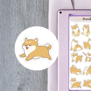Playful Shiba stickers
