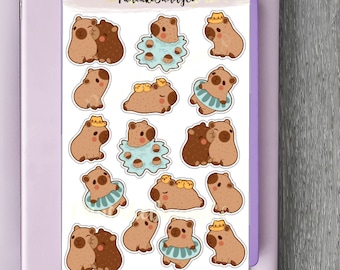 Leuke capibara-stickers