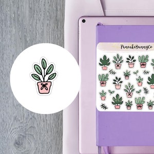 Pegatinas de plantas con dibujos