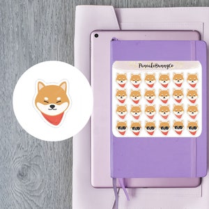 Shiba Inu mit Bandana Stickern