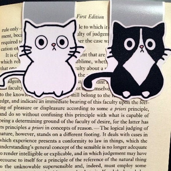 Chubby cat magnetic bookmark