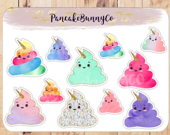 Unicorn poop label | Etsy