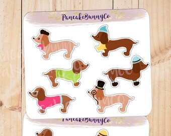 Dachshund planner stickers