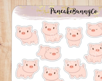 Piggy planner stickers