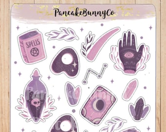 Stickers paarse heks