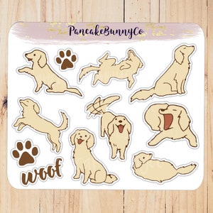 Adesivos de golden retriever
