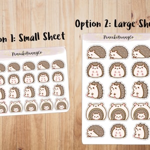 Adesivos de ouriço Chibi