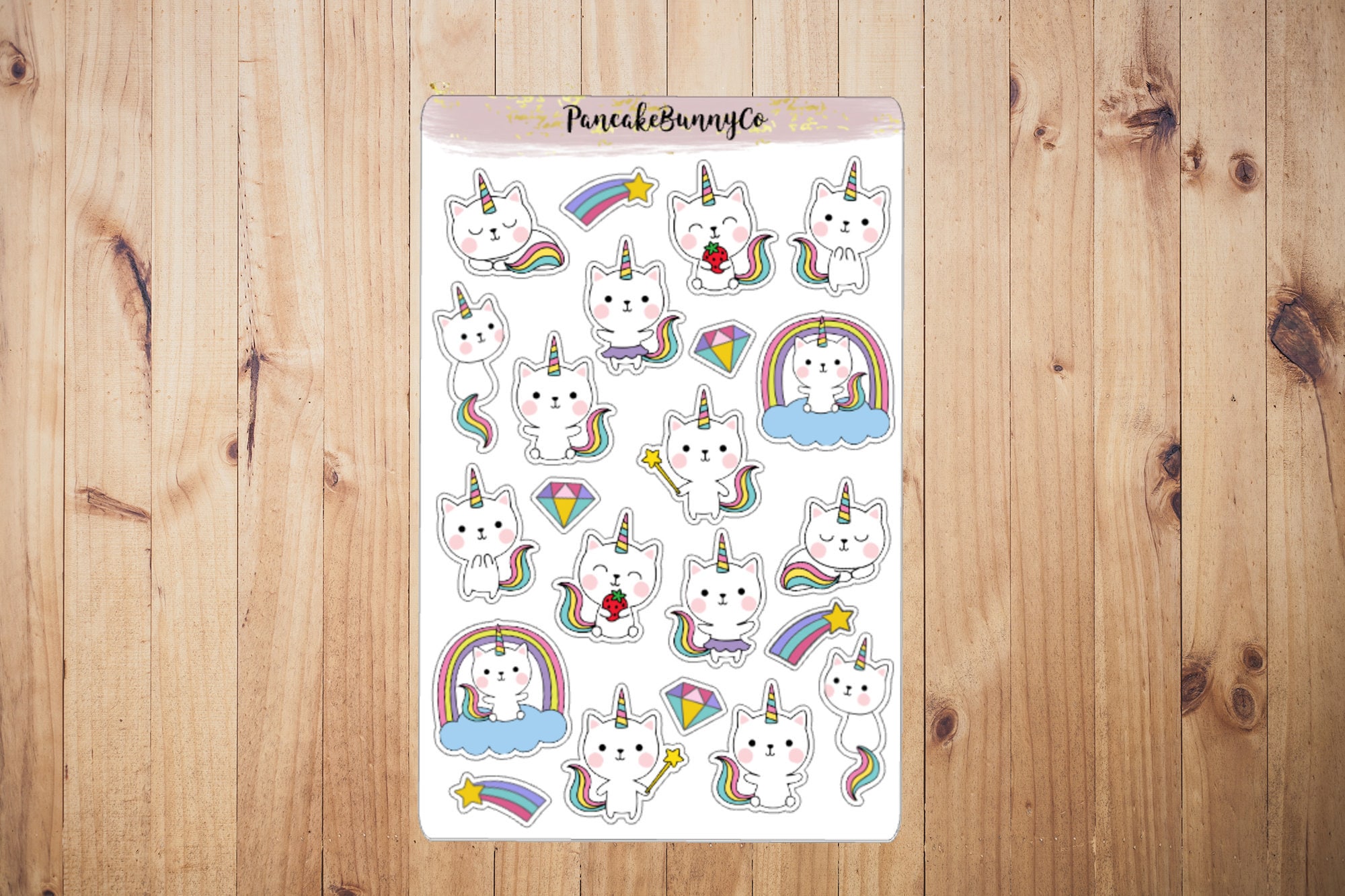 Cartoon Kitty Stickers, Cute Cat Stickers, Funny Cat Stickers