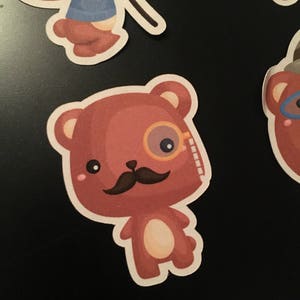 Hipster bear stickers image 5