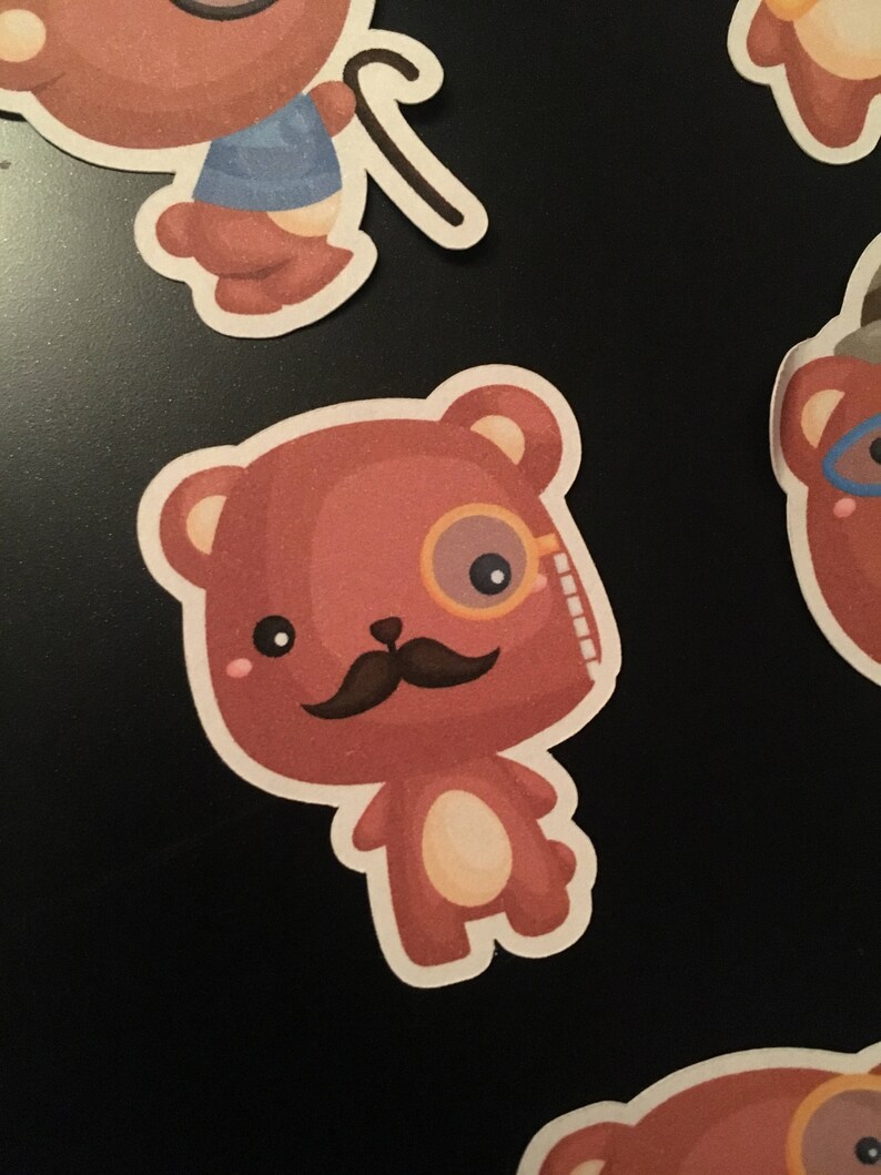 Hipster bear stickers image 5