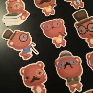 Hipster bear stickers image 4