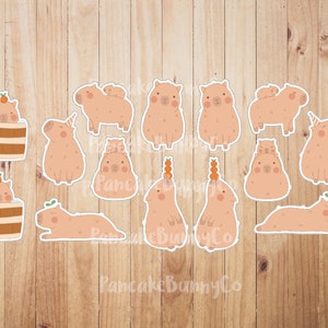 Capybara Aufkleber Flocken