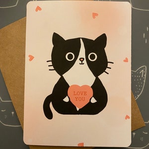 Carte Chat je t'aime