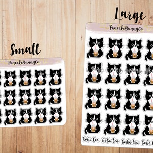 Cat Bubble tea Boba stickers