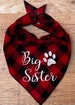 Big Sister dog bandana, Baby announcement dog bandanna, Announcing pregnancy to Grandparents,surprise pregnancy announcement to husband 