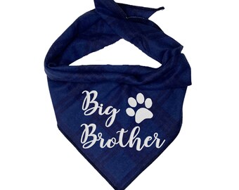 Big Brother dog bandana,Pregnancy Announcement using dog, Ready to ship pregnancy announcement,Baby shower gift for new mom