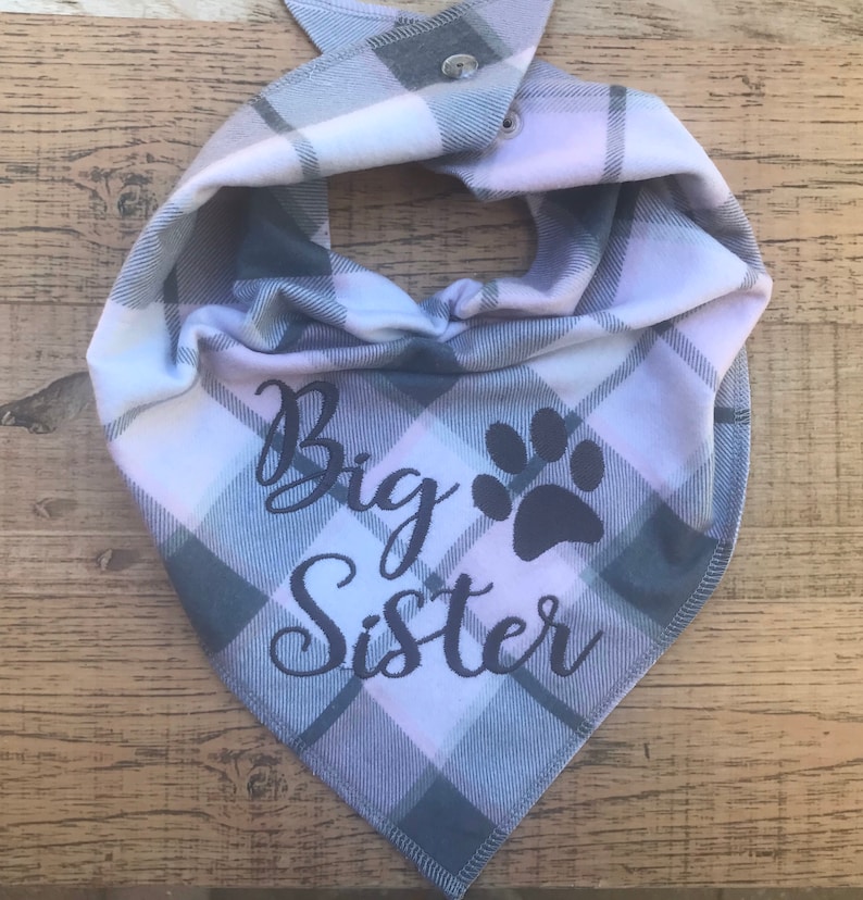 Big Sister dog bandanadog bandana for pregnancy Etsy