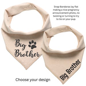 Big Brother baby announcement dog bandana, dog baby announcement,dog bandana pregnancy announcement,grandparents surprise with your dog