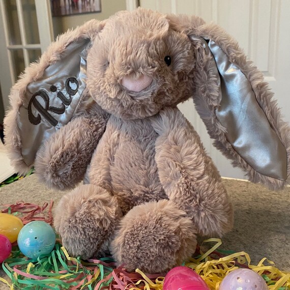 Personalized Easter Bunny – Custom Embroidered Baby Gift, Name & Year Plush Keepsake, Lovey for kids, First Easter Basket