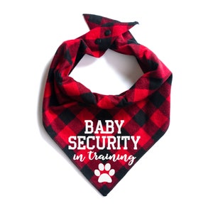 Baby Security in training Dog Bandana,Baby Announcement,Pregnancy Announcement, Baby Security bandana,Baby Announcement With dogs