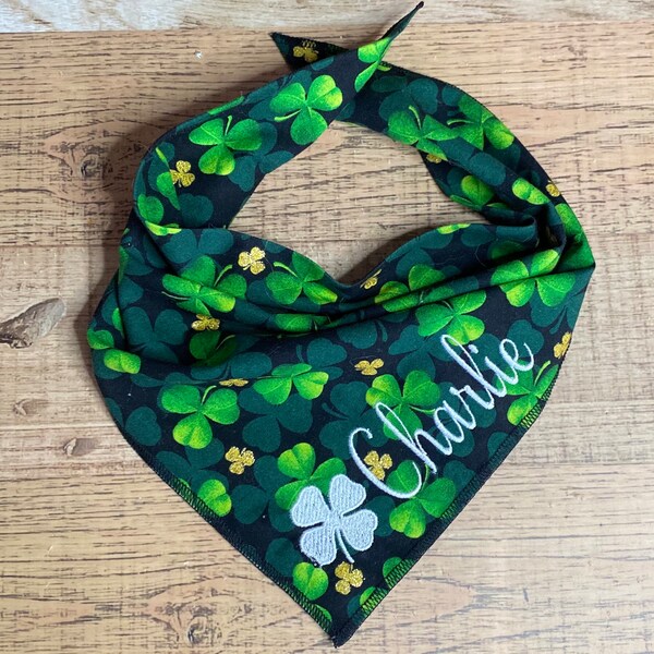 saint patricks day dog bandana