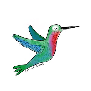 Mr. Ruby-Throated Hummingbird Sticker
