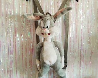 Looney Tunes Bugs Bunny Plush backpack - Club Kid Raver Kawaii Tumblr Pastel Grunge - SLEEP4EVERCLUB
