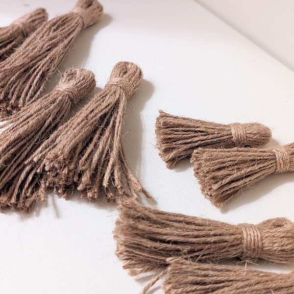 Jute Tassel for Wood Bead Garland Tassel Embellishment Supplies Wood Bead Garland Tassels Holiday Wedding