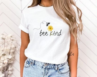 Bee Shirt for Save the Bees Casual T-Shirt Bee Kind