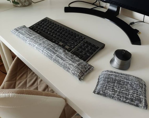 Grey Modern design stylish and comfortable Keyboard and mouse computer wrist rest support- All Natural