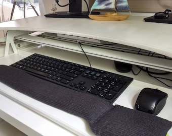 Herringbone Keyboard Wristrest Support, perfect for a stand up desk, Comfort and Support, Flaxseed filled