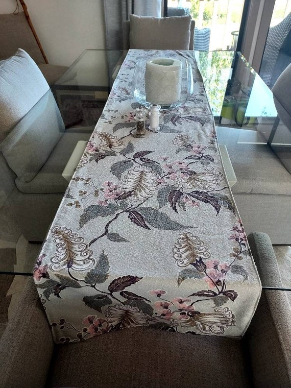 Vintage Upcycled New Table Runner 18 x 90 inches