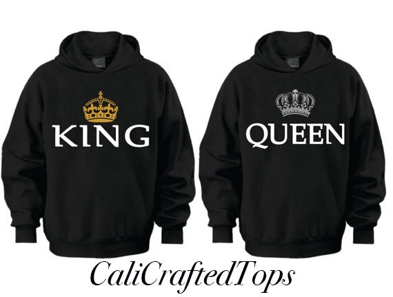 king and queen matching hoodies