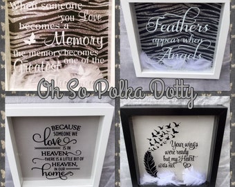 Christmas heaven angel quote keep lights box frame picture print glitter love 