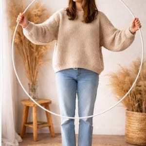 Giant White Metal Macrame Hoop – 100cm / 110cm /120 cm Oversized Craft Ring for Dreamcatcher, Wedding Decor & Wall Hanging