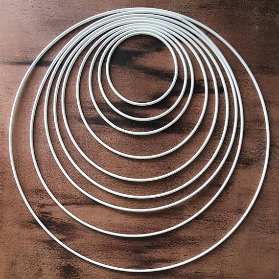 Metal Macramé Ring / Flower Hoop - White Metal Macramé Ring / Flower Hoop - White