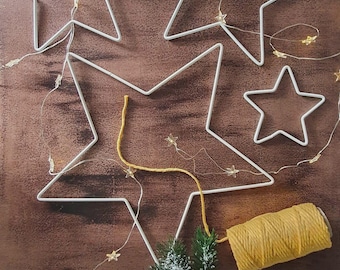 Metal Star Frame for Macrame, Dreamcatcher, Wall Hanging, Craft Hoop.Metal hoop for craft