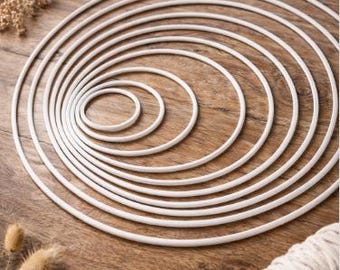 Extra Large White Metal Craft Hoops 70cm / 80cm / 90cm – Dreamcatcher, Macrame, Mandala, Wedding Decor Metal Rings