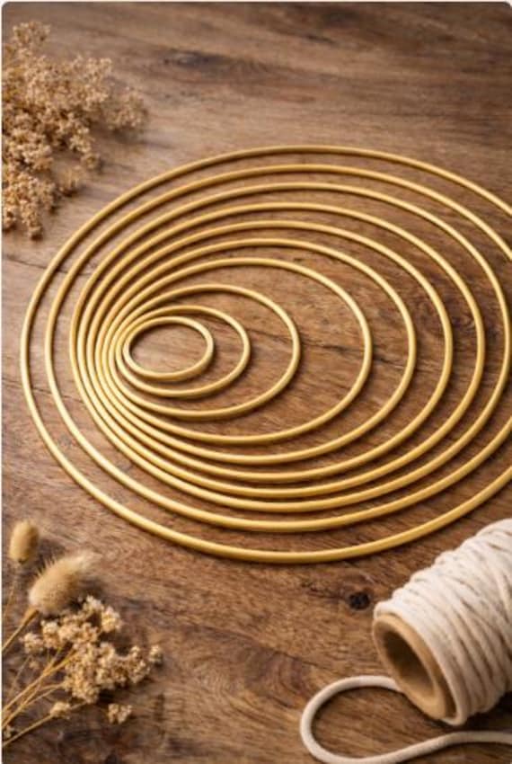 Grands Cerceaux Métal O Ring 400mm (15,75 Pouces) – Non Soudés – Argent – DIY