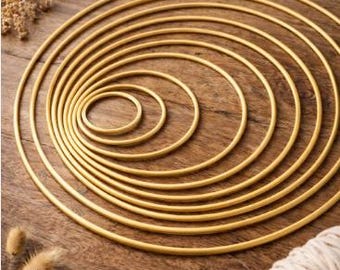 Extra Large Gold Hoop – Metal Ring for Macramé, Wedding Décor, Dreamcatchers & Mandalas (70–90cm)