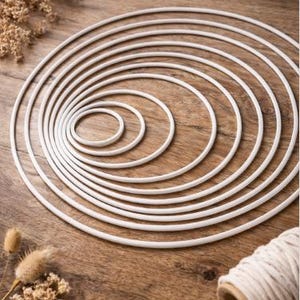 Extra Large White Metal Macrame Hoop – 75cm 80cm 85cm 90cm 95cm 100cm Craft Ring for Dreamcatcher, Mandala & Wedding Decorations