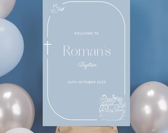 Noah's Ark Christening Welcome Sign | Baptism | Printable Sign
