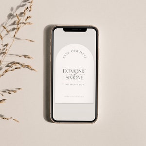 Arch Modern Digital Save the Date Template | Digital Template
